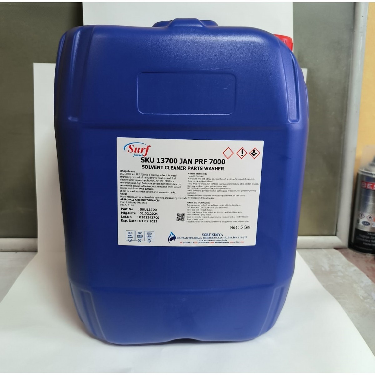P&W PMC-9010 MIL-T-81533 JAN PRF 7000 SOLVENT CLEANER PARTS WASHER